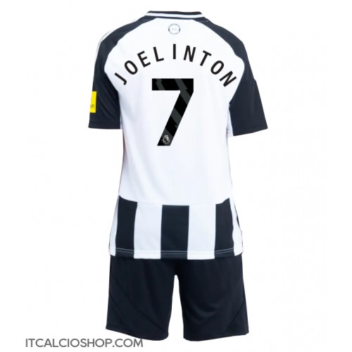 Newcastle United Joelinton #7 Prima Maglia Bambino 2024-25 Manica Corta (+ Pantaloni corti)